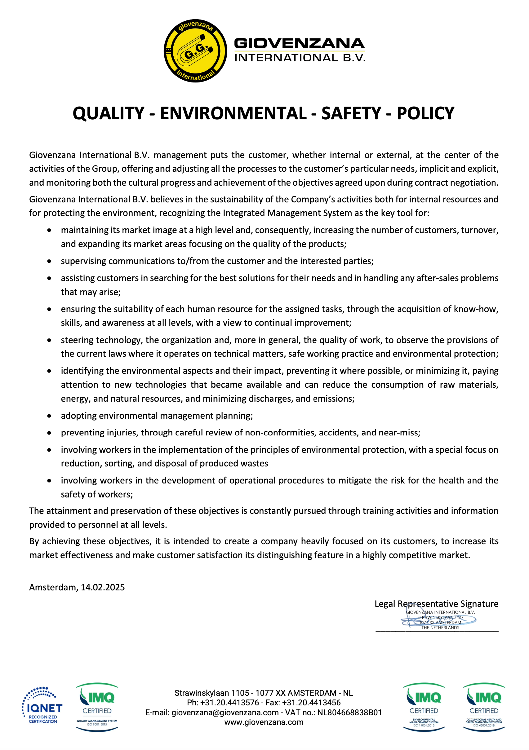 QUALITY ENVIRONMENTAL POLICY ENG